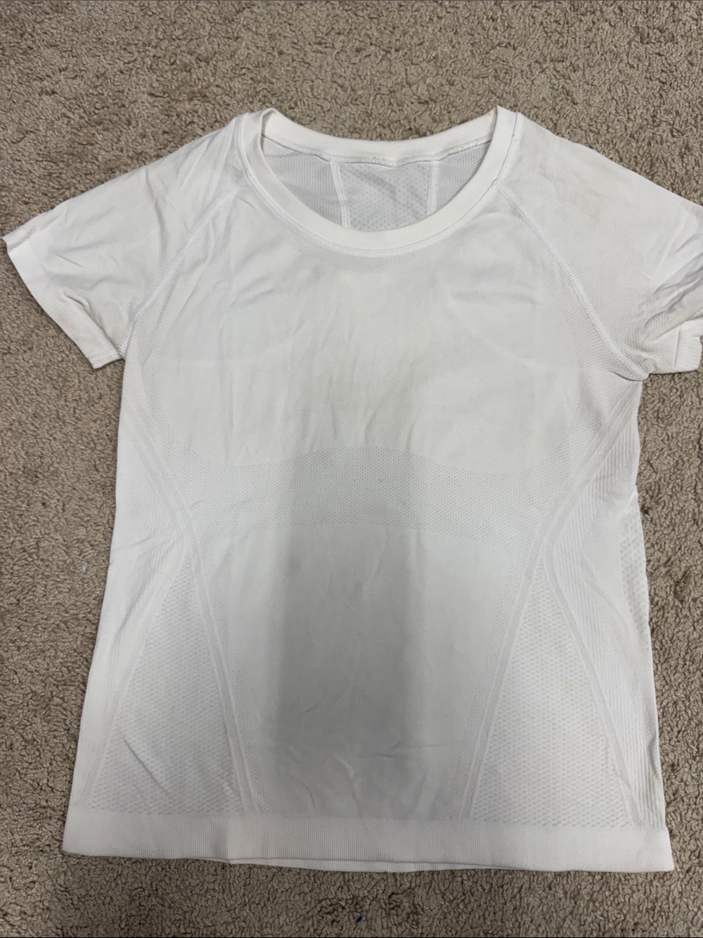 White Seamless Short-Sleeve Women’s Top